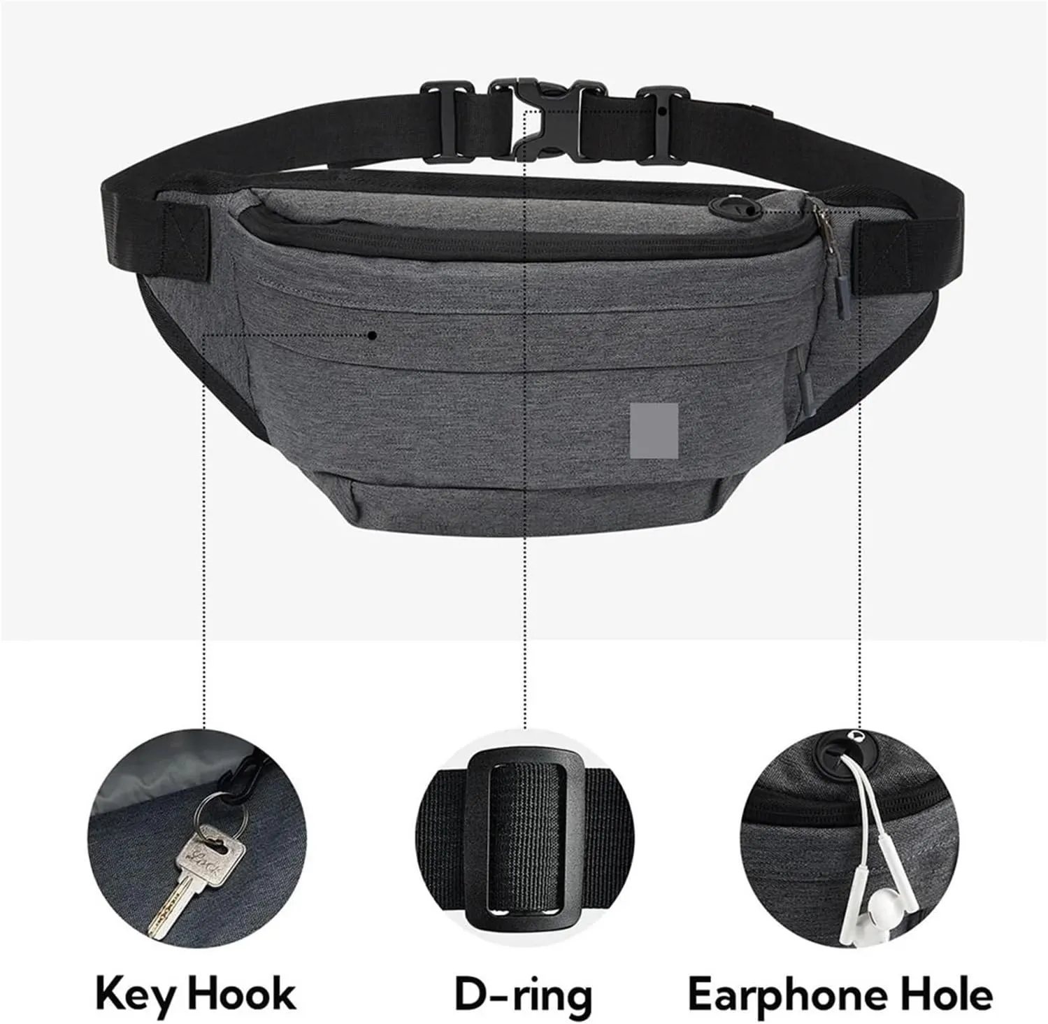 Waist Bag Men Women resist Large Hiking Belt Bags Shoulder Crossbody Running Walking(Sapphire Blue)