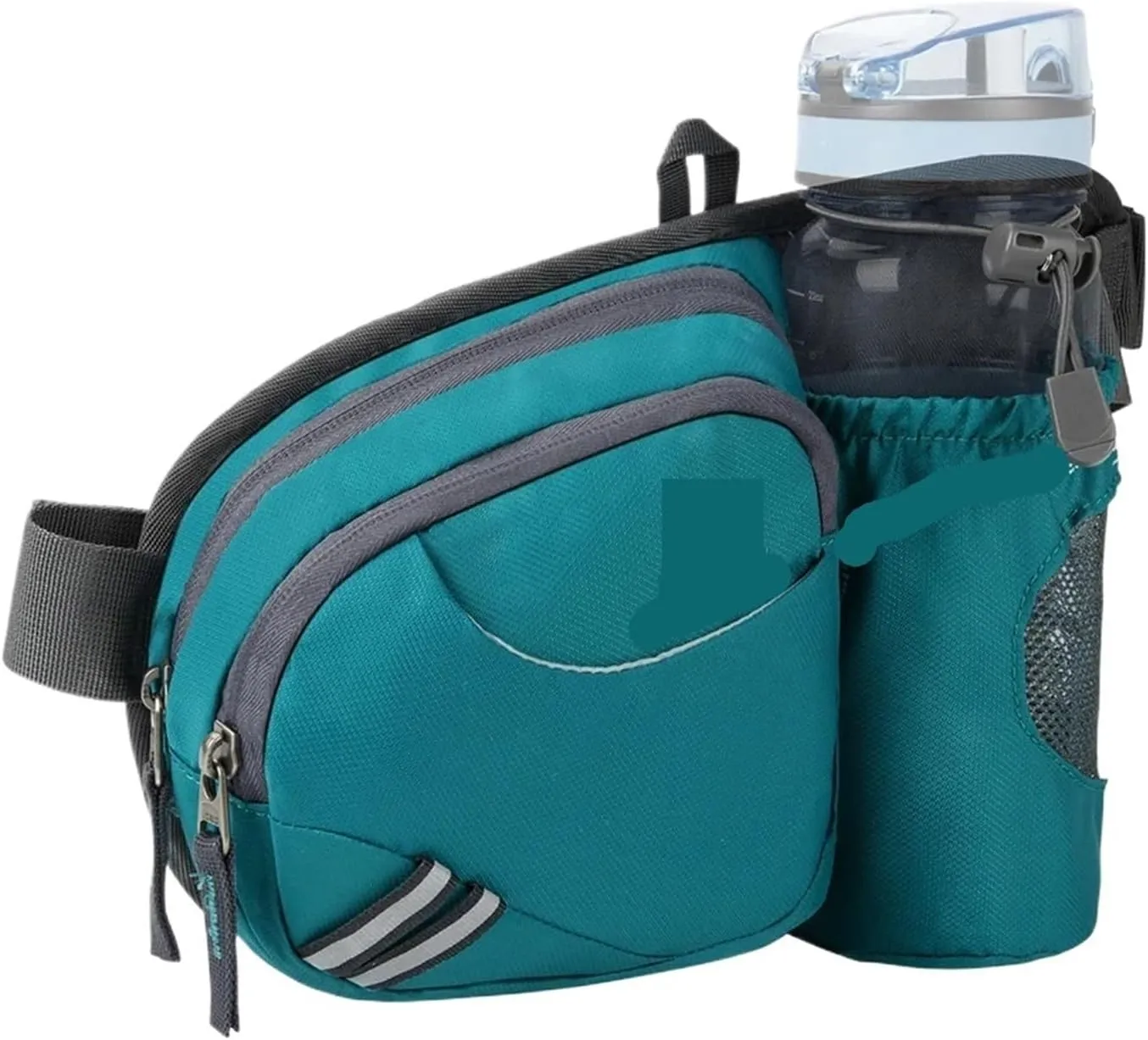 Waist Bag Women Men With Bottle Holder Hiking Belt Bum Bags Running Walking(Turquoise)
