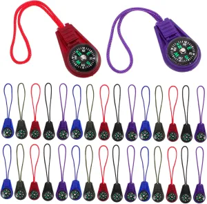 Wakauto 50pcs Fashionable Lanyard Compass Stylish Portable Navigation Tool for Boy Girl for Hiking Camping and Outdoor Activities Accurate Direction with Convenient Neck Lanyards