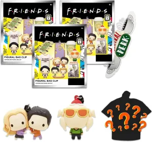 WARNER BROS PICTURES Friends TV Show Blind Bag Party Favors 3 Pack - Bundle with 3 Friends Blind Bags Series 6 with Figure Keychains Plus Bookmarks