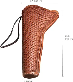 Warreeplica Leather Western Holster Fits Colt Uberti Pietta Traditions Black Powder Model 1851 1861 Navy 1860 Old Army Cowboy Holsters for Revolvers 8 Inch Barrel