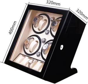 Watch Boxes Automatic Rollers 8 5 Cabinet Display Box Storage Bag Silent Motor for Men and Women,