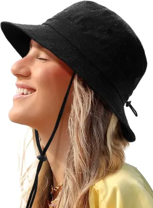 Waterproof Bucket Hat for Women Men Rain Hat UPF 50  Wide Brim Boonie Sun Hat Foldable Summer Floppy Beach Fishing Safari Hat