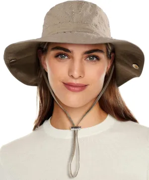 Waterproof Bucket Rain Hat for Women Wide Brim Summer UPF50  Cowboy Sun Hat Men Foldable Soft Floppy Beach Hat