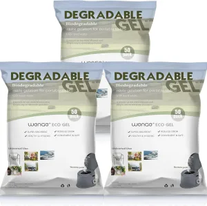 Wenge Urine Super Absorbent, Solidifier - 150 Pack Pre Pee Powder for Toilet, Eco Absorbent Gel Liquid Waste Gelling and Deodorizing Powder, Poo Urine Powder for Camping Outdoor Hiking