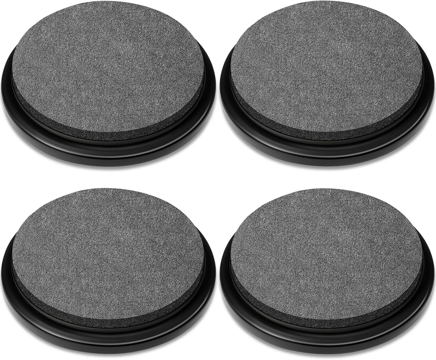 Wenqik 4 Pieces 5 Gallon Buckets Seat 360-degree Swivel Seat Black Padded Lid with Soft and Thick Cushion for Outdoor Sport Skiing Camping Fishing Picnic Indoor Not Include Bucket