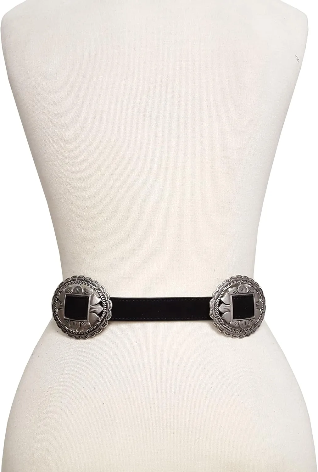 Western Floral Concho Belt in genuine Suede Leather Belt
