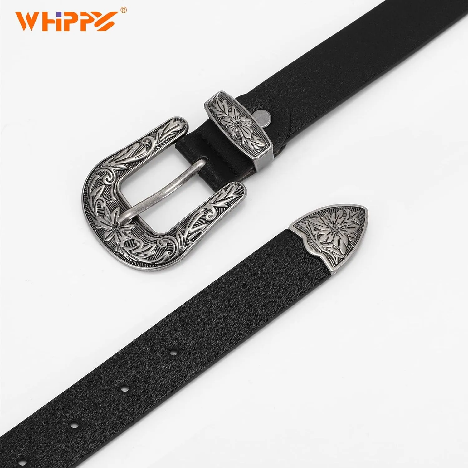 WHIPPY Western Belts for Women - Vintage Western Design Ladies Cowgirl Waist Belt for Pants Jeans Dresses
