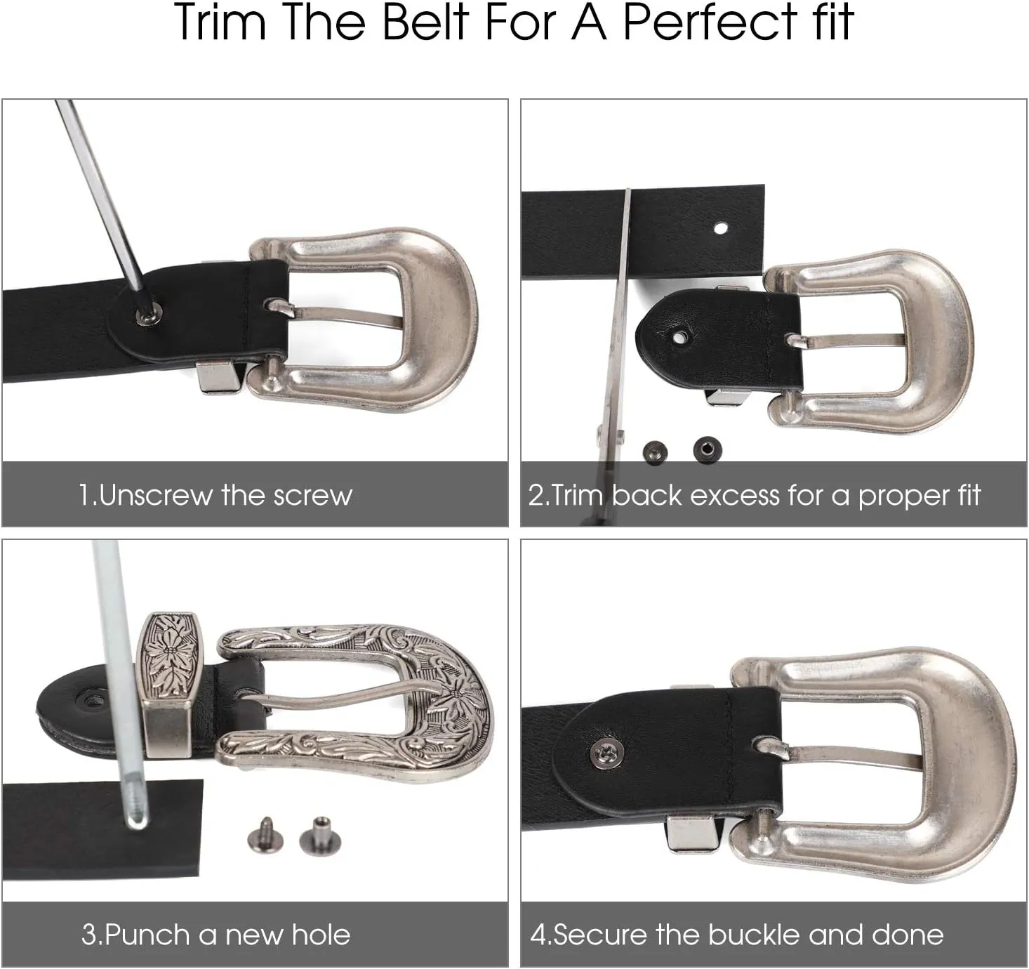 WHIPPY Western Belts for Women - Vintage Western Design Ladies Cowgirl Waist Belt for Pants Jeans Dresses