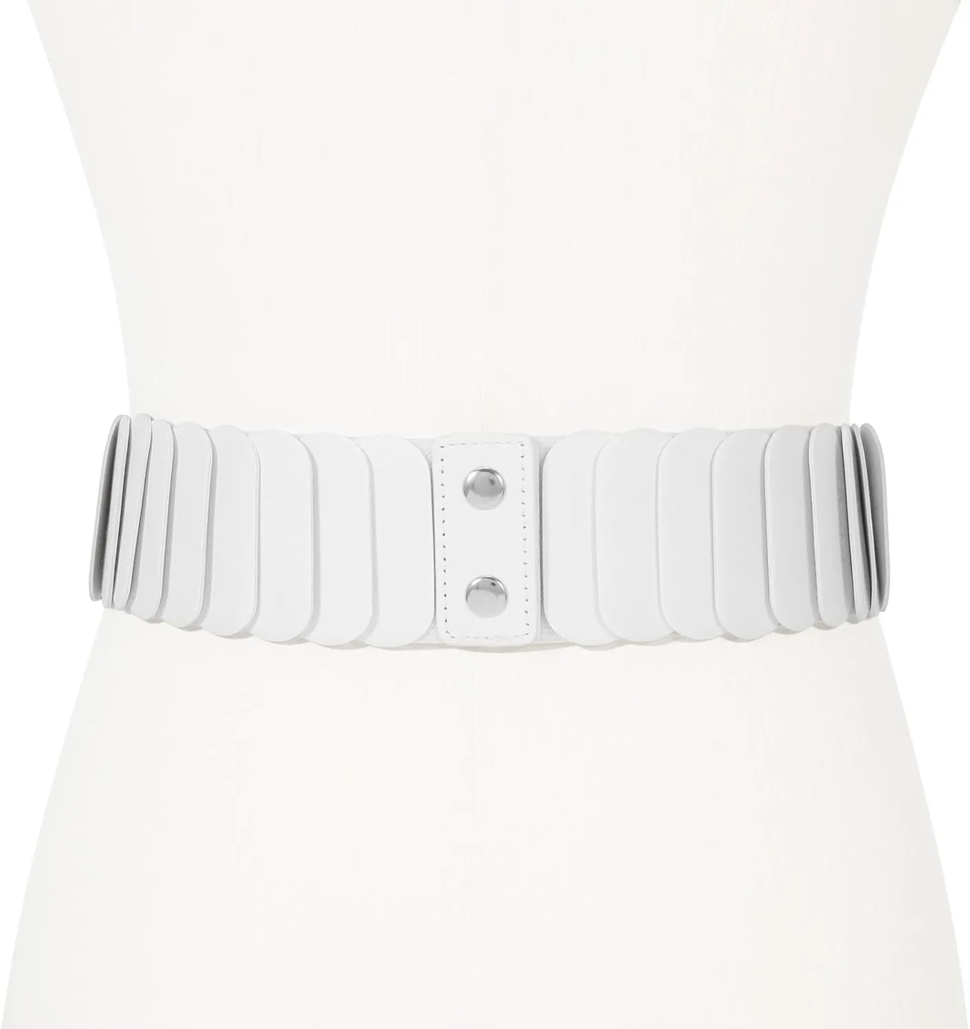 WHIPPY Women Wide Elastic Waist Belt Vintage Wide Stretch Waist Belt Fashion Retro Leather Waistband for Dresses