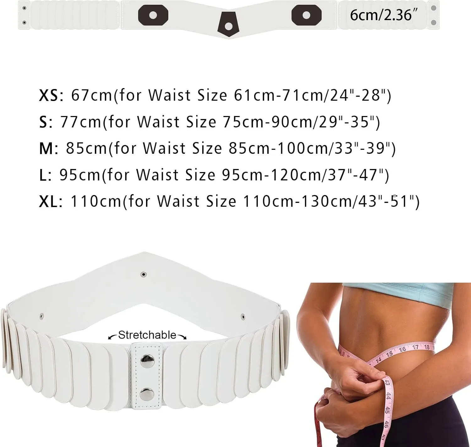 WHIPPY Women Wide Elastic Waist Belt Vintage Wide Stretch Waist Belt Fashion Retro Leather Waistband for Dresses