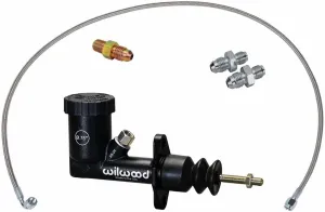 Wilwood GS Compact Remote Master Cylinder, 3/4 Inch and Clutch Line Kit, High Pressure Die Cast Aluminum Body, Includes Brake Lines, Clutch Lines and Gauge Lines