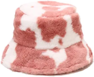 Winter Plush Bucket Hat for Women Warm Soft Faux Fur Fisherman Cap Fuzzy Fluffy Bucket Hats