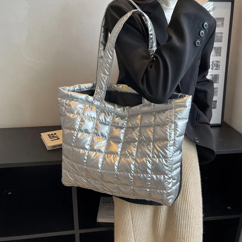 Winter Shoulder Bags, Women's Fashion Plaid Handbag