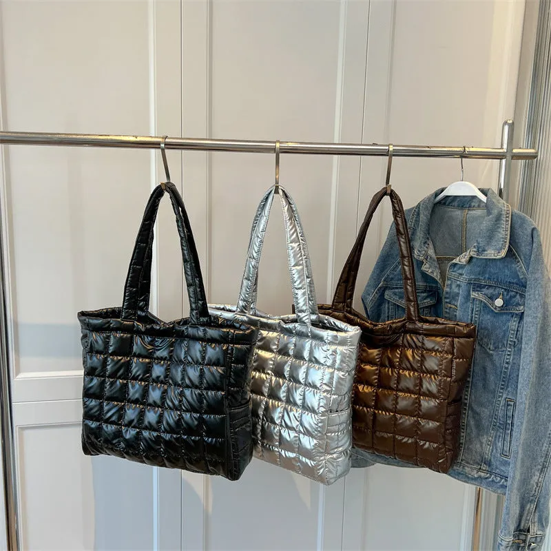 Winter Shoulder Bags, Women's Fashion Plaid Handbag
