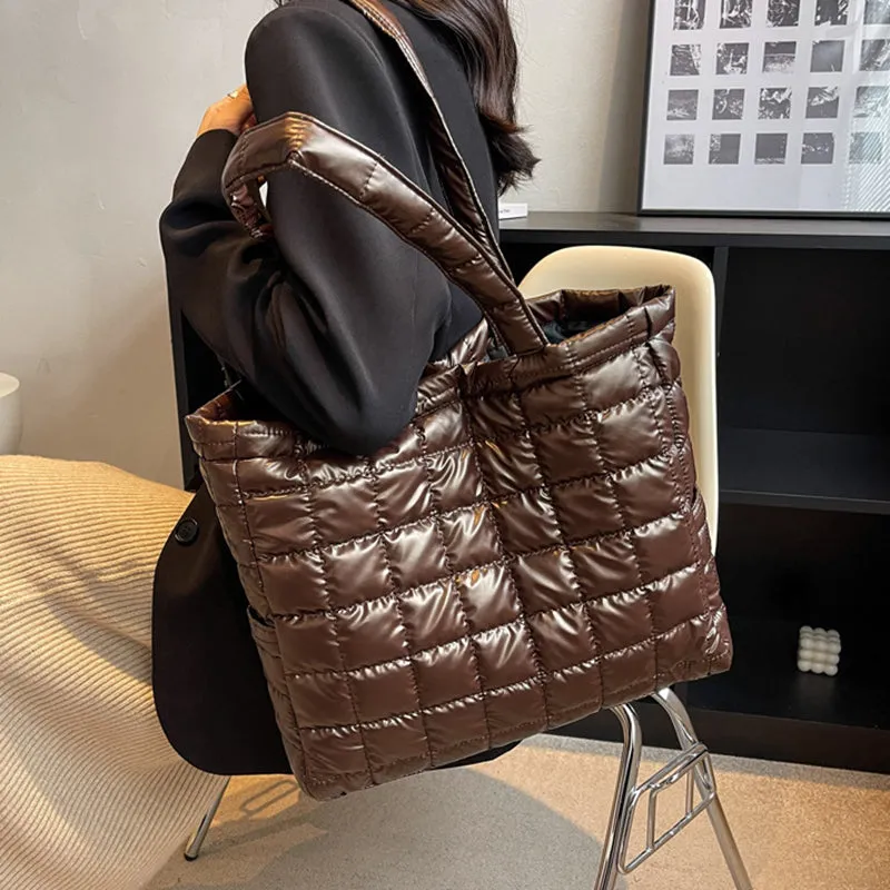 Winter Shoulder Bags, Women's Fashion Plaid Handbag