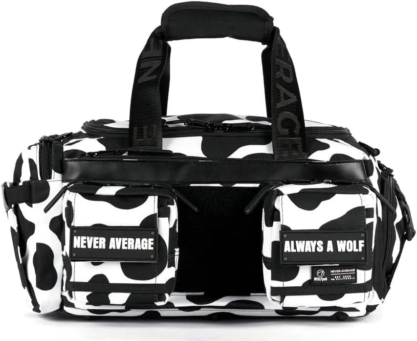 WOLFpak 20L Mini Duffle Bag (Black and White Cow)