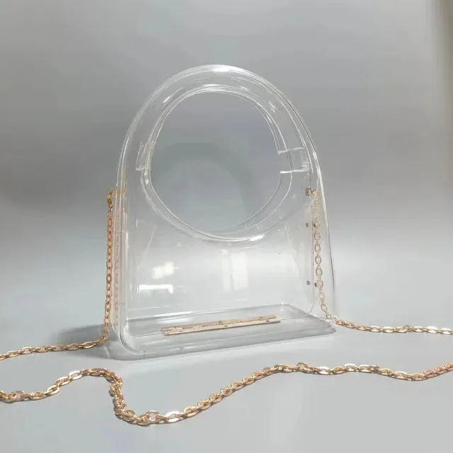 Women Acrylic clear box Clutch Bag For Wedding Party rose black tote Evening Transparent Purse Designer Handbags High Quality