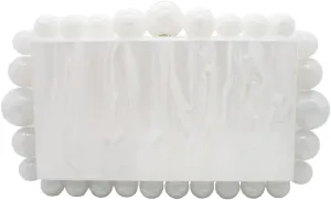 Women Acrylic Evening Clutch Box Purse Marble Handbag for Wedding Cocktail Party Banquet