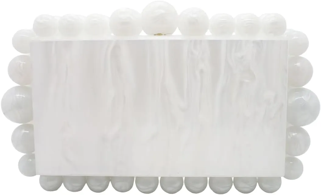 Women Acrylic Evening Clutch Box Purse Marble Handbag for Wedding Cocktail Party Banquet