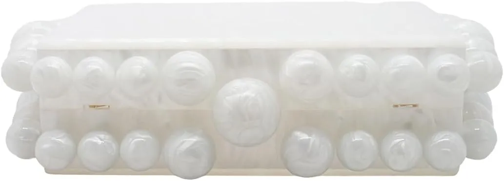 Women Acrylic Evening Clutch Box Purse Marble Handbag for Wedding Cocktail Party Banquet