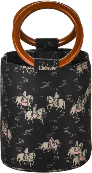 Women Chinese Trend Bucket Bag Ladies Girls Silk Handmade Top-Handle Purse Elegant Cheongsam Tote Bag With Round Handles