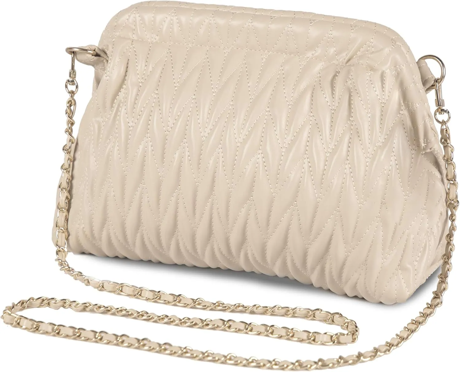Women Clutch Bag Women's Evening Handbag Pleated PU Clutch Purse Quilted Handbags for Women Wedding Cocktail Party