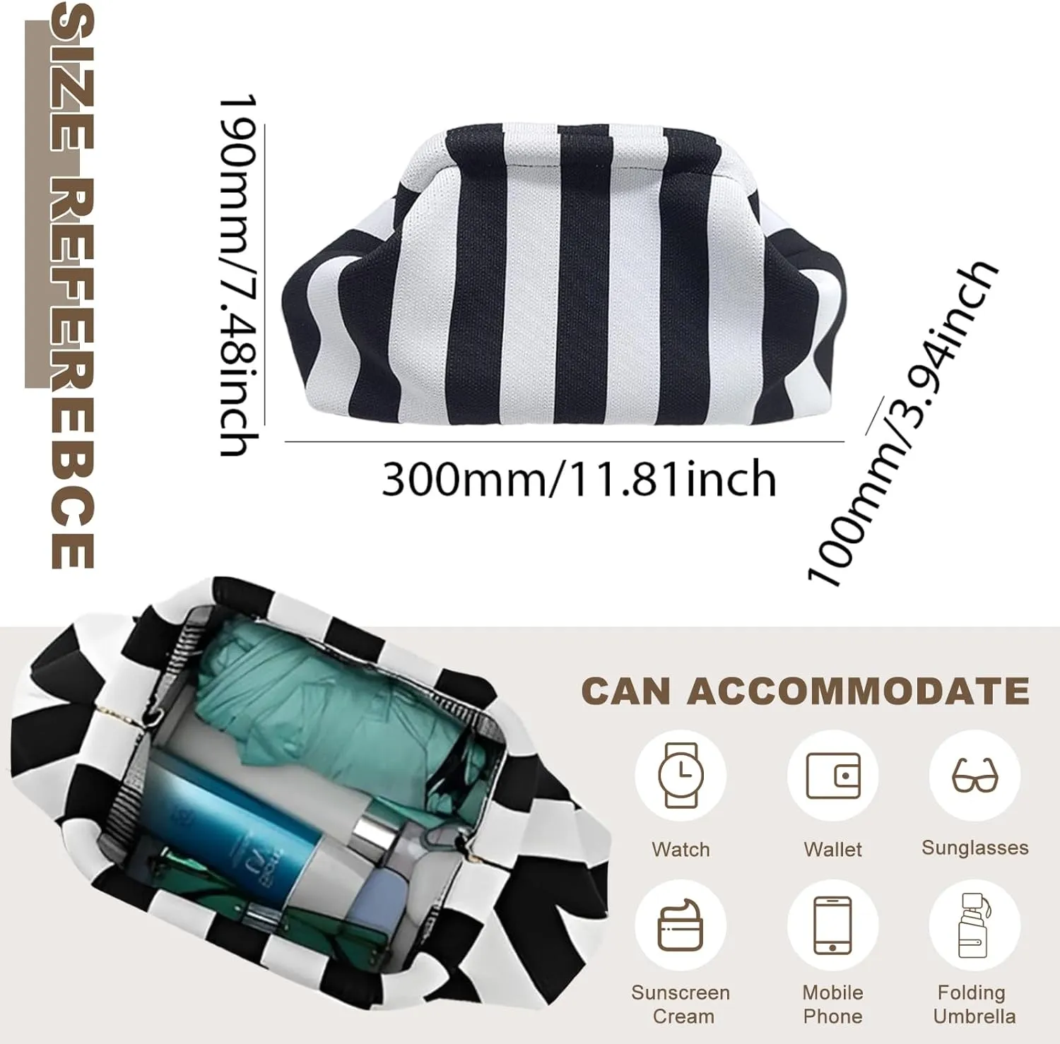 Women Colorblock Dumpling Clutch - Contrast Color Knitting Casual Summer Beach Bag