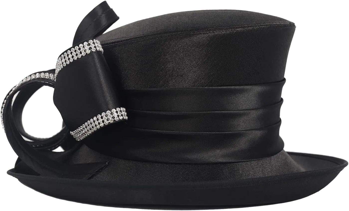 Women Derby Dress Hat Church Wedding Tea Party Cloche Bucket Hats