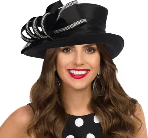 Women Derby Dress Hat Church Wedding Tea Party Cloche Bucket Hats