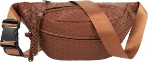 Women Fanny Pack Fashion Woven Leather Waist Bag Casual Belt Bag Waist Purse Chest Bag Cross Body Bags With Adjustable Strap
