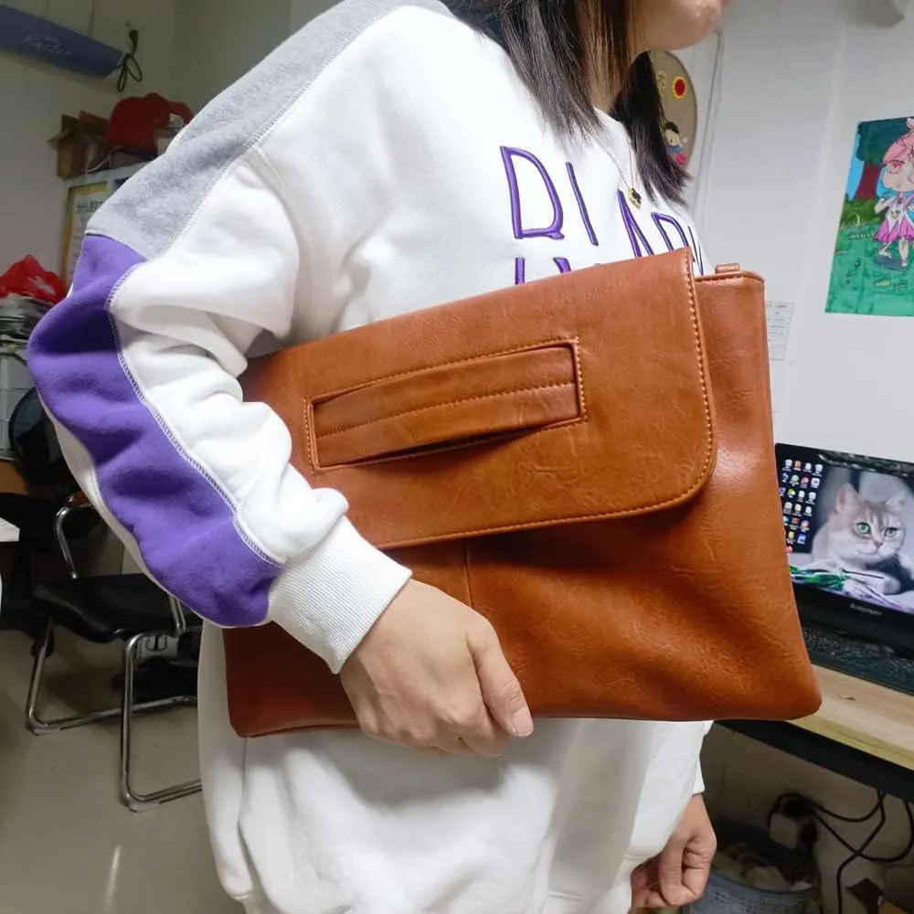 Women Handbags PU Leather Female Clutch Handbag Messenger Bag Large Solid High Capacity