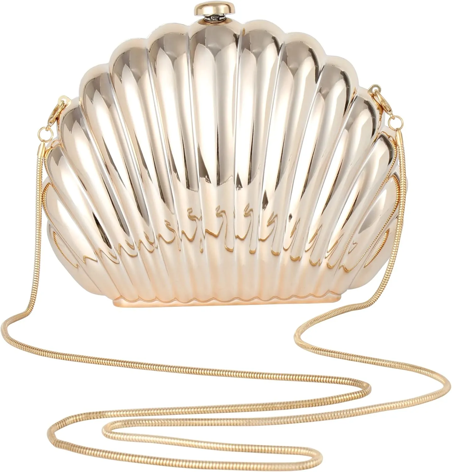 Women Mini Seashell Evening Clutch Handbag Chain Strap Cross-body Bag