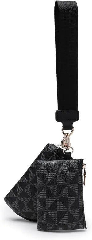 Women Portable Makeup Bag Clutch, Travel Storage Bag (black)