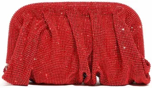 Women Rhinestone Clutch Purse Diamond Evening Bag Chain Handbag Ladies Dumpling Bag Wedding Party Purse
