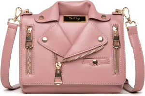 Women Satchel Chain Strap Shoulder Bag Leather Crossbody Handbags Ladies Evening Clutch Purse Unique Cute Jacket Bag