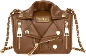 Women Satchel Chain Strap Shoulder Bag Leather Crossbody Handbags Ladies Evening Clutch Purse Unique Cute Jacket Bag