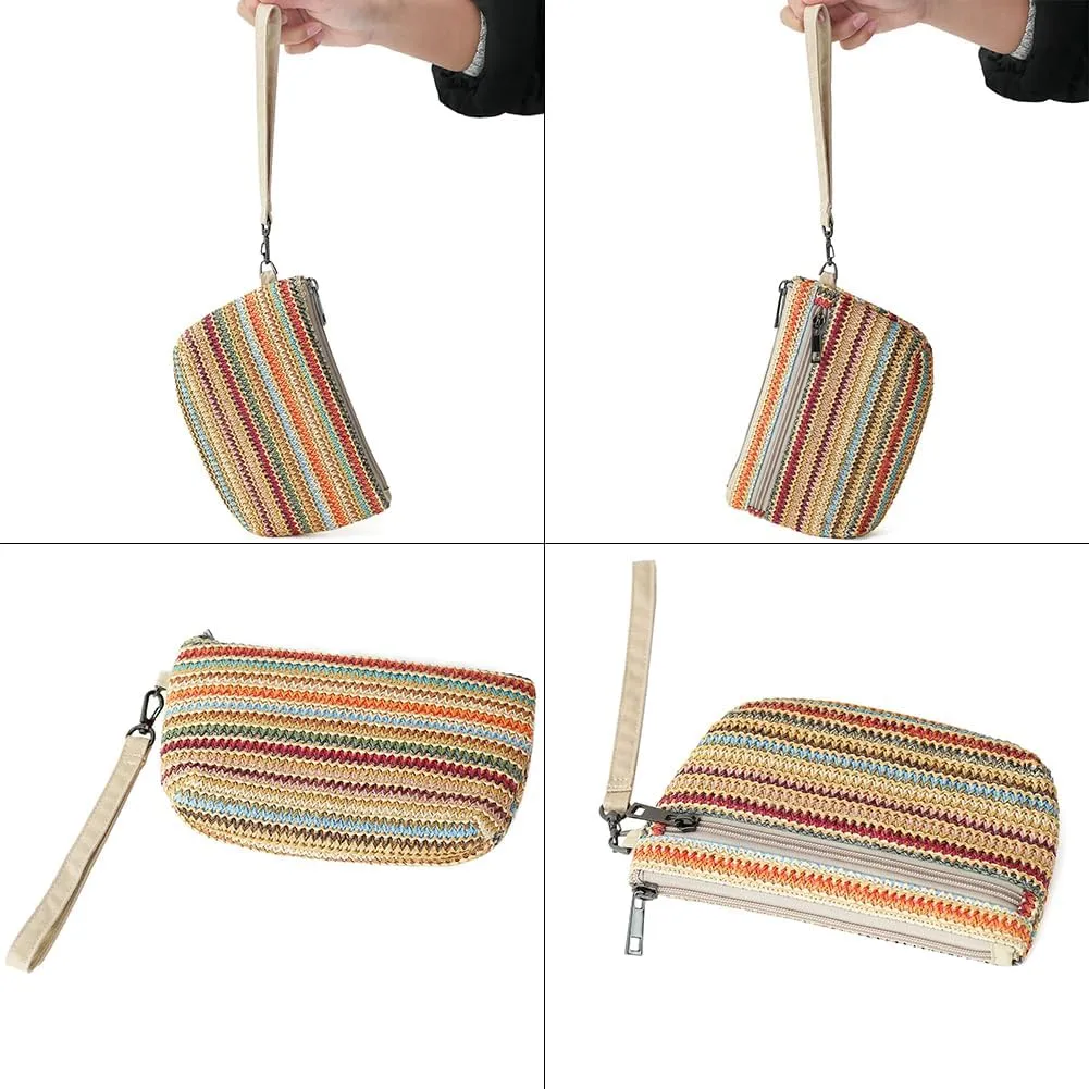 Women Zipper Wristlet Wallet with Coin Pocket