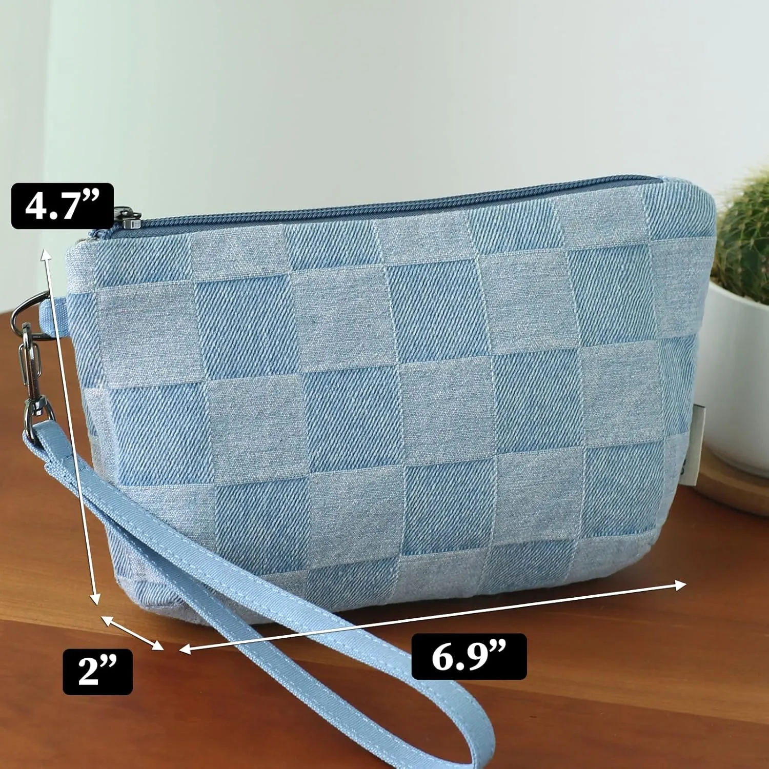 Women Zipper Wristlet Wallet with Coin Pocket