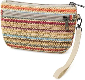 Women Zipper Wristlet Wallet with Coin Pocket
