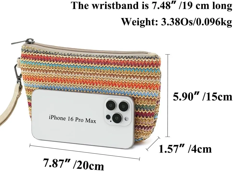 Women Zipper Wristlet Wallet with Coin Pocket