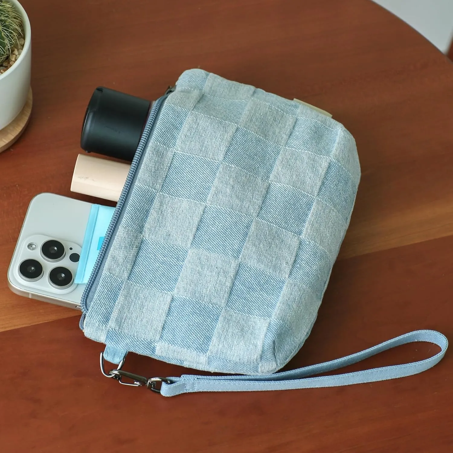 Women Zipper Wristlet Wallet with Coin Pocket