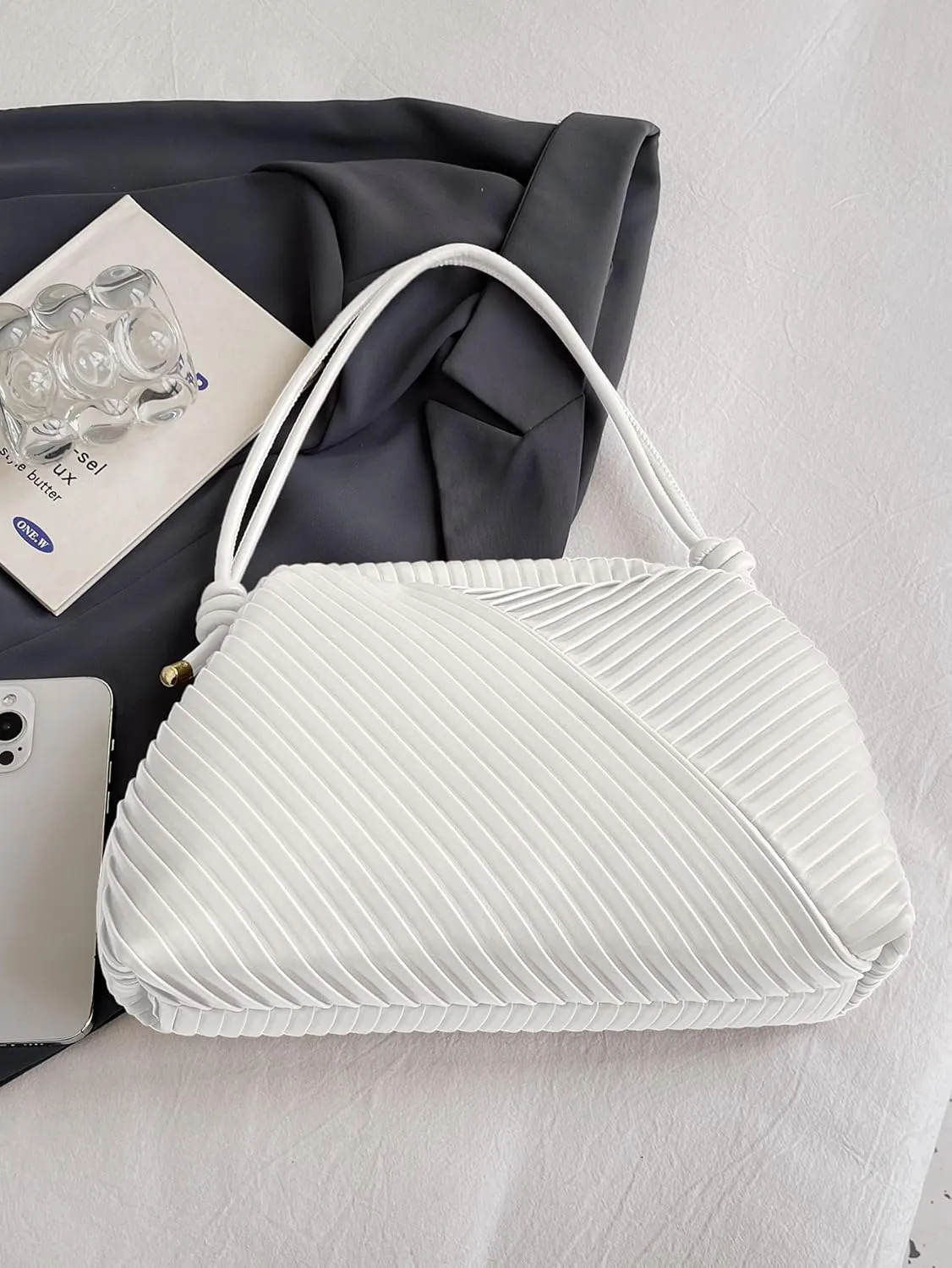 Women's Clutch Purses Small Nude PU Leather Evening Clutch Bag 2024