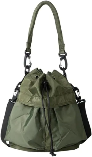 Women’s Drawstring Bucket Bag Nylon Crossbody Bag Tote Handbags Casual Hobo Shoulder Purse