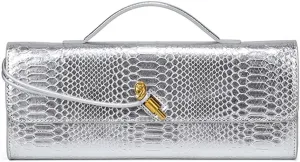 Womens Fashion Leather Clutch Bag Crocodile Print Evening Handbag Crossbody Tote Bag