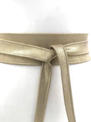 Women's Leather Belt Wrap Obi Belt Genuine leather 2.5 inches Wide Cincher Belt Waist Band Handmade