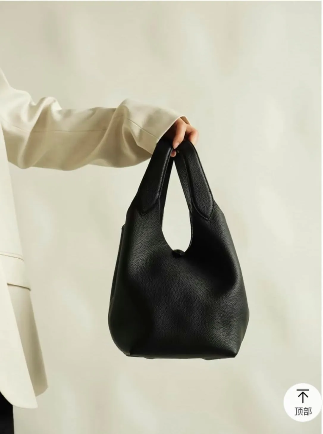 Women's Leather Large Capacity Handbag Color-blocking Shoulder Crossbody Bucket Bag Clutch Commuting Versatile Chic Hobo