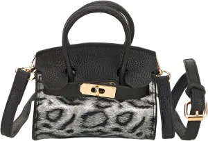 Women's Mini Leopard Print Bags Clutch Purse Saddle Bag Crossbody Shoulder Handbags