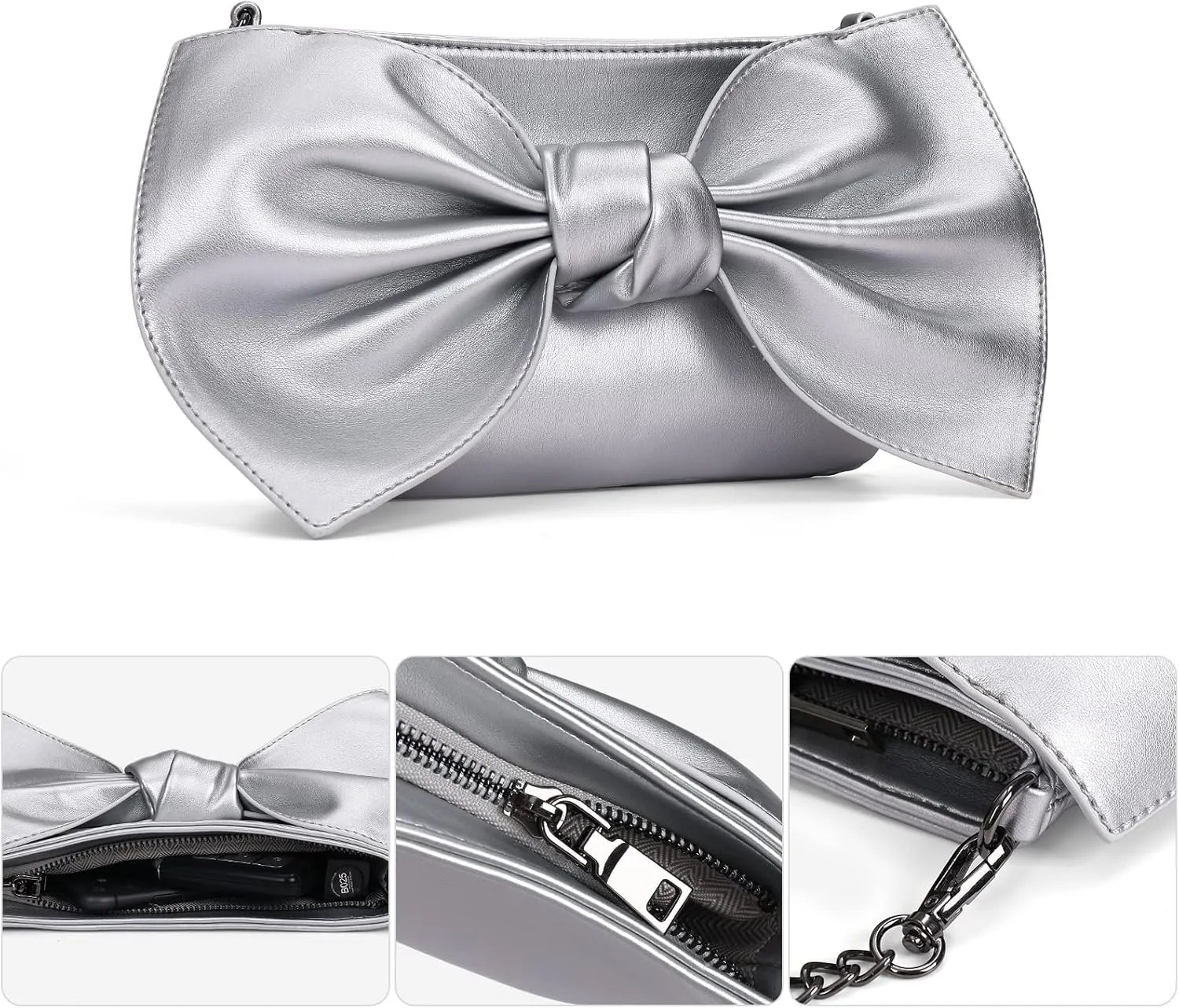 Womens Oversized Wristlet Clutch Evening Purse Little Crossbody Bags Vegan Leather Envelope Handbag Wrist Wallet