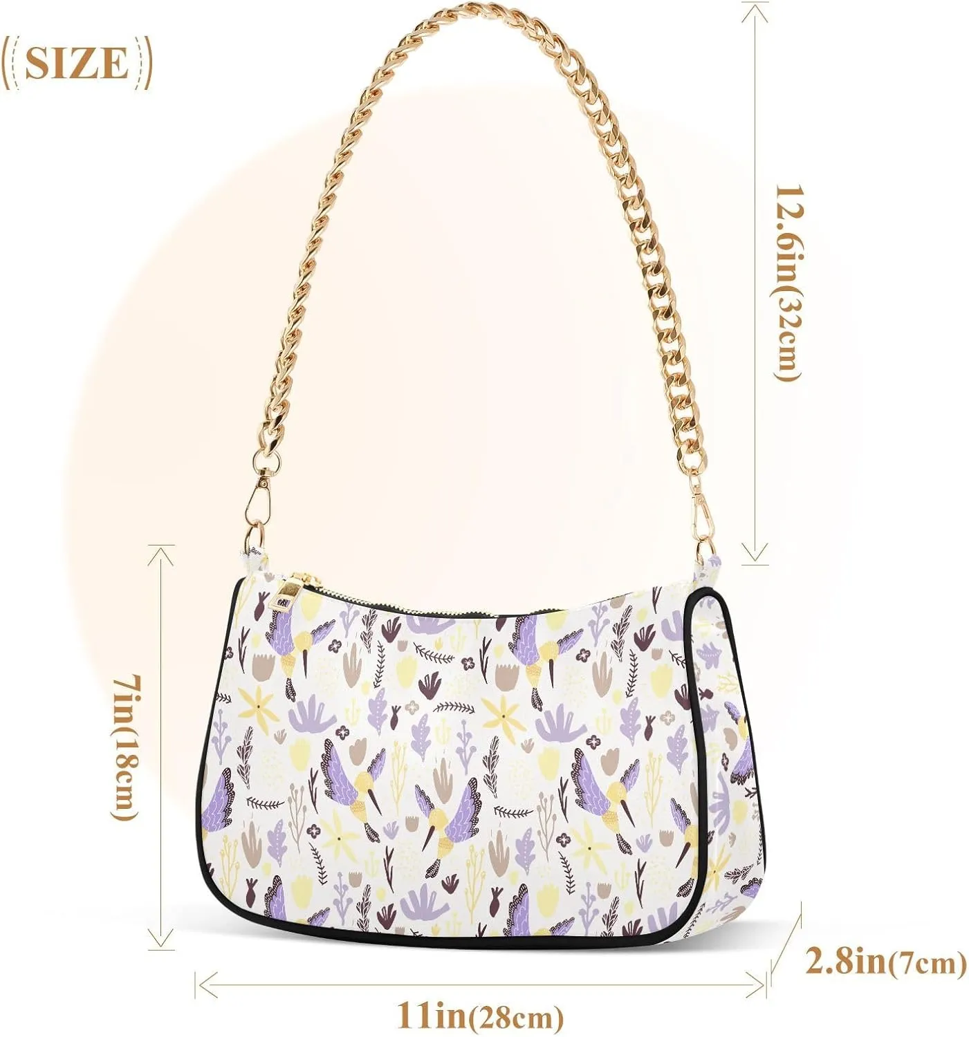 Women's Shoulder Handbags Chain Shoulder Brace for Women Bag Animal Print Ladies Vacation Handbags Tote Purse,Multi1